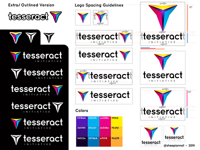 Tesseract Logo Guidelines branding coloful design graphic graphic design icon logo type typography vector wordmark