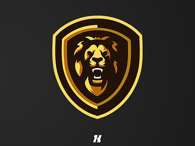 Dribbble Presentation Lion Gold gold lion logo mascot logo