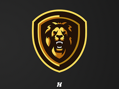 Dribbble Presentation Lion Gold