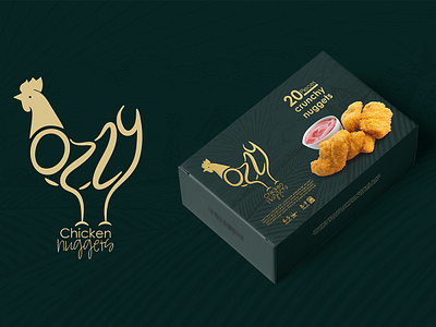 Ozzy Chicken branding chicken concept design gold icon illustration logo package package design packaging typography vector