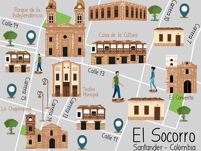 El Socorro Illustrated Map