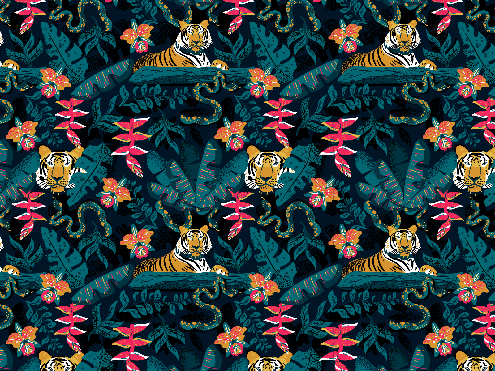 Jungle pattern by German P. Díaz on Dribbble