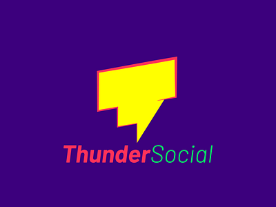 ThunderSocial brand branding design logo mark making marketing social vector web