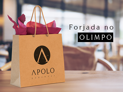 Aplicação de Marca | Apolo Godswear brand branding design gift bag logo mark making marketing vector