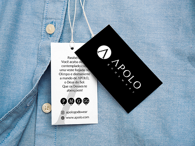 Aplicação de Marca | Apolo Godswear brand branding design logo mark making marketing tag design vector web