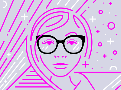Alis face girl glasses pink portrait