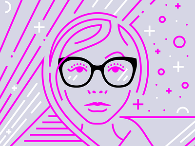 Alis face girl glasses pink portrait