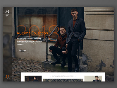 Matinique Promo site concept brand clothes dark landing main page promo promo site site style ui
