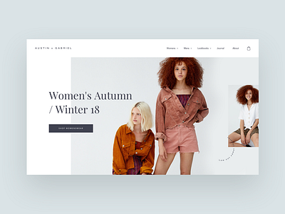 Austin x Gabriel creative ecommerce grid home landing shop ui ux web webdesign