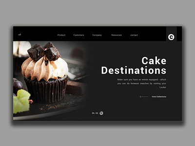 Cake Destinations photoshop portfolio poster uiux web