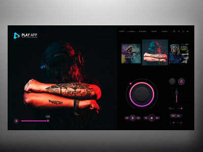 Music Ui album apps concept kit minimal mobile music play template ui ux design uidesigner uxdesigner we design