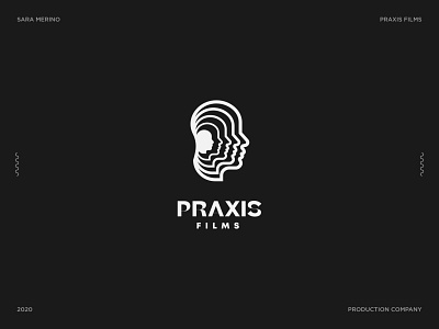 PRAXIS Films Brand brand brand design brand identity films heads icon letters logo logotupo logotype minimal simple typogaphy vector
