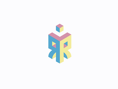 Riche Icon brand branding colors icon isometric lettering typo