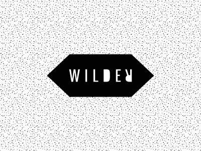 W I L D E R black brand branding design lettering minimal perspective typo urban