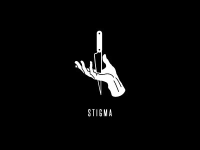 STIGMA blackwhite bnw brand branding hand icon illustration lettering minimal typo urban