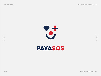 PAYASOS brand blue brand branding clown color colors design face icon illustration illustrator lettering lineart logo minimal red typo typography vector vectors