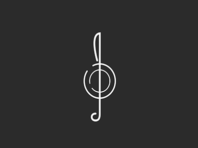 Treble clef logo morphing motion