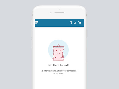 No Iteam Found Screen ui ux