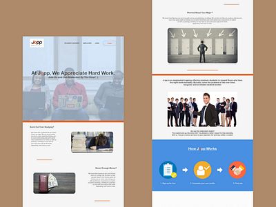 A Student Employment Agency website redesign ui ux website design