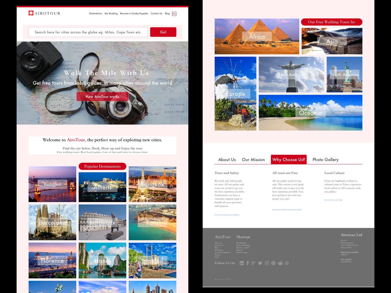 Free Tour Guide website concept by Sandra Ekpechi on Dribbble