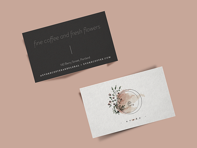 Feminine business card design