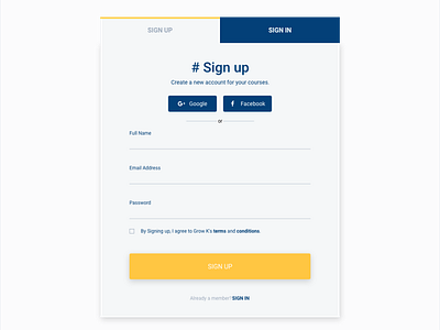 Sign Up Screen