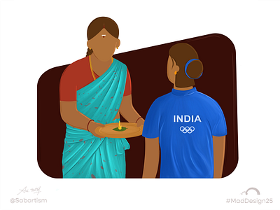 Day 4 - Olympics art design illustration illustrator maddesign25 minimalism sabartism tamildesign vector