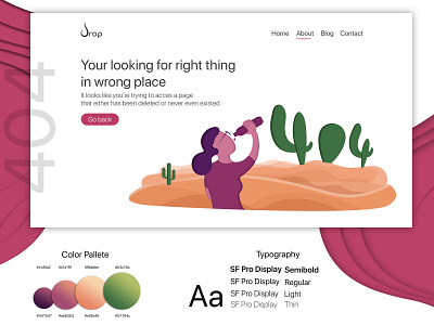 404 error page 404 404 page coloful desert error error 404 font illustration not found photoshop pink sand ui vector water web design