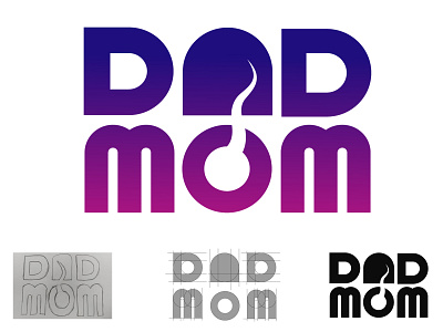 From Dad To Mom baby blue dad designthursday gradient mom negativespace nmwdesign pink sperm typography