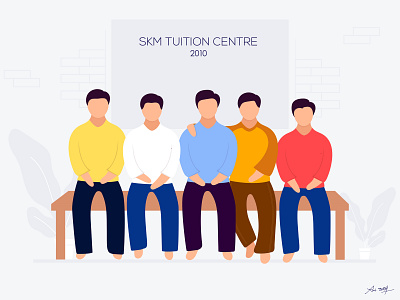 SKM TUITION CENTRE art design designthursday friends group illustration illustrator minimalism nmwdesign tuition vector