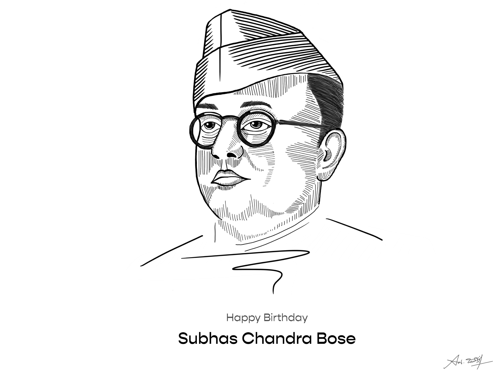 Freedom Fighter Netaji Subhash Chandra Bose Sketch India Asia Stock Photo  Picture And Rights Managed Image Pic DPAAKM191448  agefotostock