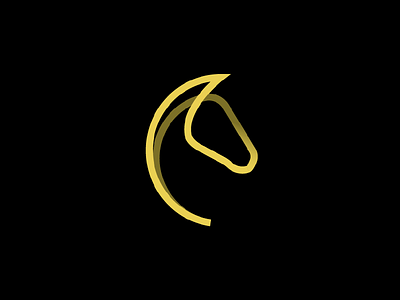 Horse Head Logo animal branding design horse horse head horse logo icon illustration laconic logo logo design simple vector yellow