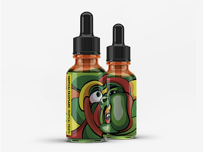 Tropical Faceplant branding bright color cool design face faceplant illustration logo package design packaging vape vector