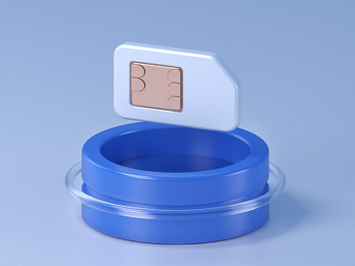 sim card 3d 3d icons c4d card icon signal ui