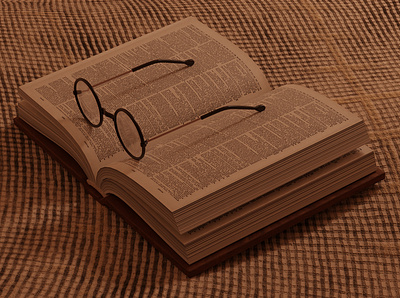 book 3d book glasses illustration