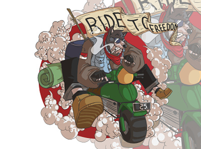 Ride To Freedom character design character illustration creative illustrating illustration illustration art illustrator