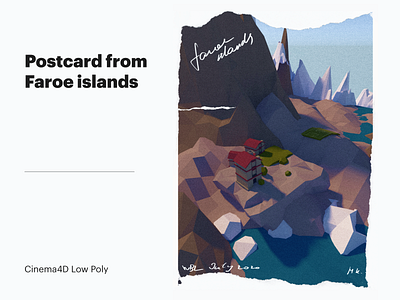 Faroe Postcard 3d 3d art cinema4d concept design illustration