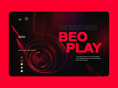 Beoplay headphones concept cover design figma illustration ui vector website