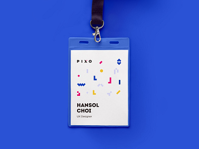 PIXO ID Card blue brand id id card identity illustration layout startup