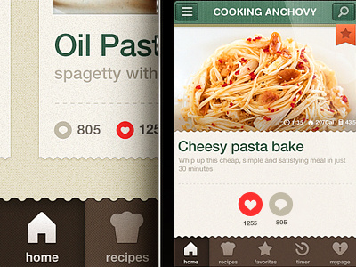Anchovy cooking Recipe for iphone app app design app icon application design icon design iphone app ui designer user experience design user interface user interface design ux design
