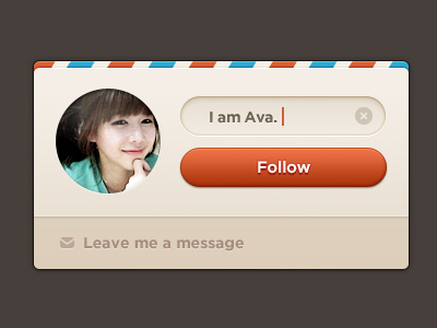 Profile Widget ui user interface ux user experience widget profile twitter facebook designer ui designer ux designer ios icon android iphone app design web design application
