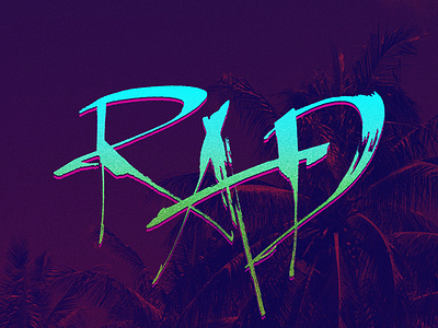 Rad 80s hand lettering illustration lettering typography