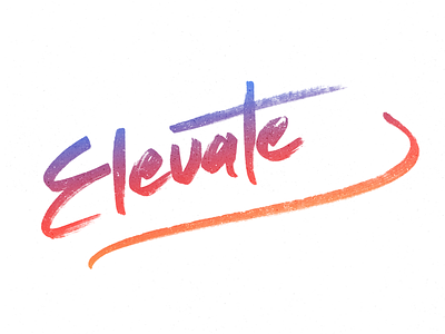 Elevate 80s hand lettering illustration lettering typography