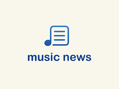 Music News assembly blue logo logo design music music note news