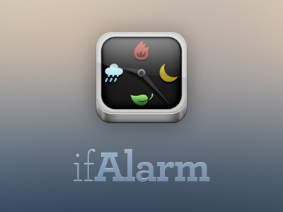 IfAlarm v2.0 app icon design iphone