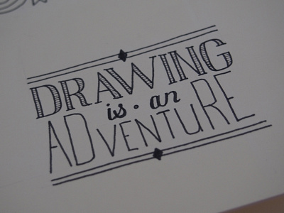 Drawing is an Adventure adventure hand lettering illustration lettering typography