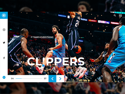 L.A. CLIPPERS CONCEPT basketball laclippers ui uidesign webdeisgn