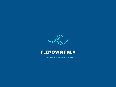 Tlenowa Fala blue brand branding creative design identity logo mark minimal oxygen typography vector visual water wave