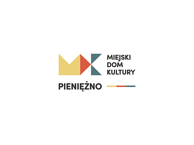 Miejski Dom Kultury Pieniezno brand branding clean creative culture design logo mark sign typography vector visual identuty