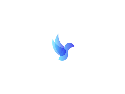 Bird concept blue branding clean creative design logo vector